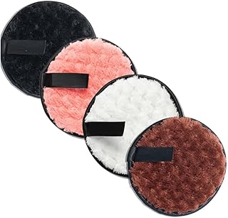 Chafful Reusable Multipurpose Makeup Removal Facial Cleansing Pads Pack of 4 (Multicolour) | Facial Makeup Remover, Eye Makeup Remover & Foundation Simple Makeup Remover | All Skin Type