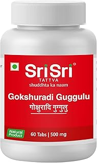 Sri Sri Tattva Gokshuradi Guggulu for Urinary Disorders, 500 mg Tablet, (60 Tabs x Pack of 2)