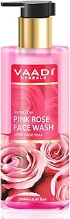 Vaadi Herbals Pvt Ltd Insta Glow Pink Rose Fase Wash With Aloe Vera Extract, 250 Ml
