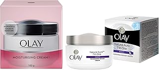 Olay Moisturising Cream, 100g & Olay Night Cream Natural Aura Nourishing Repair Cream,50g