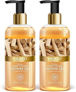 Vaadi Herbals Divine Shower Gel, Honey and Sandal, 300g (Pack of 2)