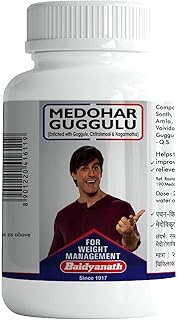 Baidyanath Medohar Guggulu 120 Tab| Enriched with Guggulu, Chitrakmool and Nagarmotha (Trusted for weight management