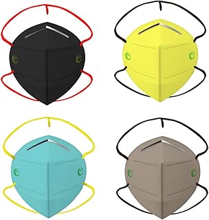 MYSTIQUE ORGANICS Men's and Women's Head Strapped Washable and Reusable CE/ISO/Sitra Approved 5 Protective Layers N95 Dust (Multicolour)