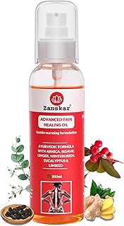 Zanskar Advanced Pain Healing Oil - 100 ml | Triple-Action Relief from Back Pain, Knee Pain, Inflammation | Natural Ayurvedic Formula - Black Sesame, Ginger & Eucalyptus | Fast-Absorbing & Non-Greasy