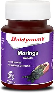 Baidyanath Moringa Tablets 60 Tabs (Pack of 1) –Drumstick Leaf Tablets| Helpful in Overall Health and Wellness and Gut Balance
