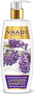 Vaadi Herbals Lavender Shampoo with Rosemary Extract, Intensive Repair System, 350 ml