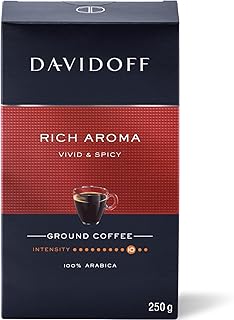 Davidoff Rich Aroma Vivid & Spicy Ground Coffee - 10/12 Intensity - 100% Arabica - 250G