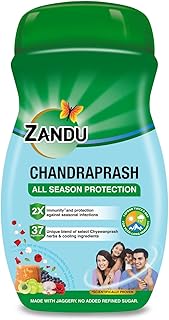 Zandu Chandraprash-450g|All Season Protection - Scientifically Proven to Boost 2X Immunity*|Blend of Chyawanprash Herbs & Heat Balancing Herbs- 37 Ayurvedic Ingredients|With Jaggery, No Refined Sugar