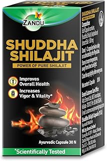 Zandu Suddha Shilajit Capsule | Pack of 60 (30Caps X 2pcs) Caps | Power Of Pure Shilajit