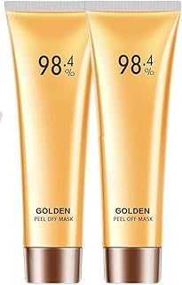 SUCCHA COSMETICS Gold Foil Peel Off Mask, 98.4% Peel Off Mask, Anti-Wrinkle Anti-Aging Gold Face Mask for Moisturizing Removes Blackheads, Reduces Fine Lines And Cleans Pores (2PCS)