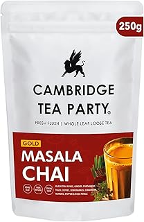 Cambridge Tea Party 8 Spices Masala Chai Patti Tea Powder Ctc, 250 Gram, Black Tea