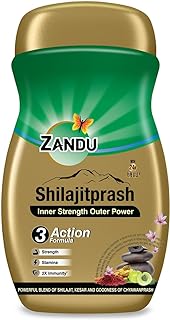 Zandu Shilajitprash, combination of Shilajit and selected herbs of Chyawanpash, a powerhouse of 47 potent Ayurvedic herbs | 3 Action formula to boost strength, stamina & immunity | 900 Gm