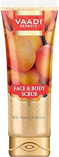 Vaadi Herbals Face and Body Scrub with Walnut and Apricot, 110g
