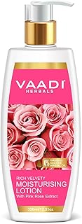 Vaadi Herbals Moisturising Lotion with Pink Rose Extract, 350 ml
