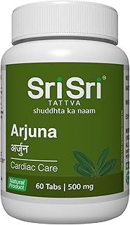Sri Sri Tattva Arjuna Tablet - Cardiac Care – 60 Tabs, 500 Mg | Cardiac Care Tablets | Supports Heart Health | Manages Cholesterol Levels