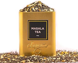 CHAYAM Masala Tea - 100g | Indian Masala Chai with Real Masala - No Added Flavour | Premium Tin Pack for Freshness | Strong Assam CTC Tea with Ginger, Cardamom, Clove, Black Pepper, Cinnamon