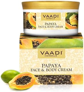 Vaadi Herbals Face and Body Cream, Papaya, 150g