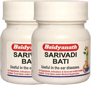 Baidyanath Asli Ayurved Sarivadi Bati | Ayurvedic Herbal Supplement | 20 Tablets (Pack of 2)