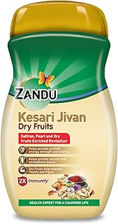 Zandu Kesari Jivan Dry Fruits Chyawanprash 450 G With Anti Age Action Formula|Enriched With With Goodness Of Dry Fruits,Saffron And Pearl