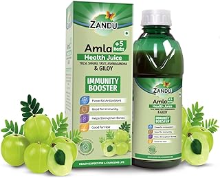 Zandu Amla Juice 500ml, with 5 added Herbs, Immunity Booster, Pure and Natural, Powerful Antioxidant, Good for Bones and Hair