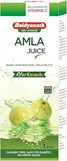 Baidyanath Jhansi Amla Juice1 Ltr |Rich Source of Vitamin C and Antioxidants for Immunity boosting |Pure, Natural and 100% Ayurvedic Juice|| Safe for Diabetic| No Added Sugar|