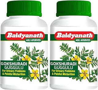 Baidyanath Gokshuradi Guggulu -80 Tablets | Ayurvedic Formula for Kidney & Urinary Health | Supports Urinary Tract, Bladder & Urine Flow | With Gokhru, Haritaki & Amla | (Pack of 2)
