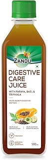 Zandu Digestive Care Juice, 500 ml, Enriched with Papaya, Triphala & Bael to improve Gut Health, Relieves Gas, Boosts Appetite, Scientifically Tested