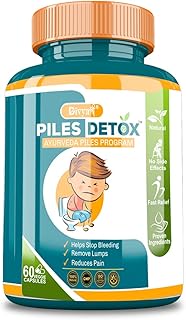 Divya Shree Piles Detox Capsule For Help Prevents Bleeding & Repairs Ruptured Veins (60 Capsule)