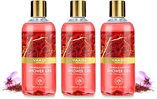 Vaadi Herbals Luxurious Shower Gel, Saffron, 300g (Pack of 3)
