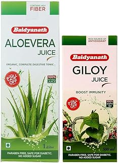 Baidyanath Jhansi Giloy and Aloevera Juice Combo Pack