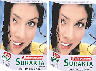 Baidyanath Surakta Tablets - 50 Tablets Pack of 2 | Herbal Formula with Neem, Amla, Ashwagandha & More | Supports Clear Skin & Inner Wellness | Skin Care Solution