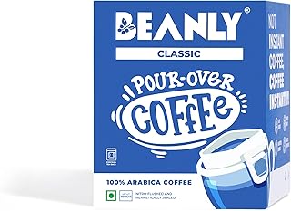 Beanly Pour Over Coffee (Classic) | Arabica Coffee | Medium Roast | No Equipment Required - Pack of 10