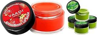 VAADI HERBALS Value Lip Balm, Mint, 4 x 10g & Lip Balm, Strawberry and Honey, 10g