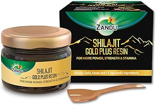 Zandu Shilajit/Shilajeet Gold Plus Resin | Boosts Stamina, Strength & Energy I Promotes muscle growth & recovery | 20g I 100% Pure Himalayan Shilajit with 24K Gold Bhasma