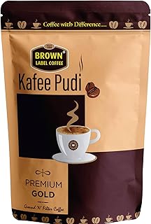 Brown Label Coffee Kafee Pudi Premium Gold Ground N Filter Coffee 1Kg (Pack Of 2 X 500 Gms), Bag