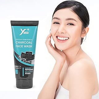 Yana Instant Brightening Activated Charcoal Face Wash Cleanser Glow for Clean Face Wash For Acne Prone Skin | Charcoal Facewash For Girls