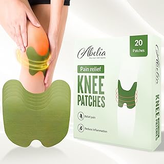 Abelia Herbal Knee Pain Relief Patches Arthritis Inflammation Patch Sticker | Instant Relief from Knee Pain | Joint Knee Pain Relief Products Natural Wormwood Extract Patch for Knee (20 Piece)