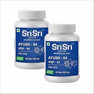Sri Sri Tattva AYUSH 64, 60 Tabs | 500mg (Pack of 2)