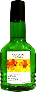 Vaadi Herbals Aromatherapy Body Oil, Lemongrass and Lily, 110ml