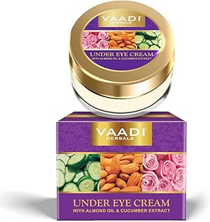 Vaadi Herbals Under Eye Cream, Almond Oil and Cucumber Extract, 30g