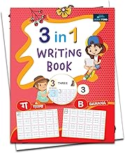3 in 1 Writing Book for Kids | Learn Alphabet (A-Z), Numbers (1-10) & Hindi Letters | Early Learning & Handwriting Practice Workbook with Dotted Tracing | Ages 3-6 Years | 48 Pages