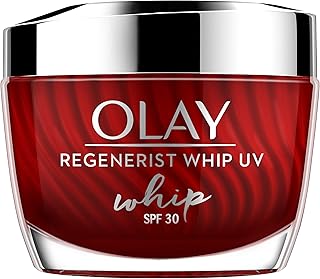 Olay Regenerist Whip Cream with SPF30 | Ultra Lightweight | Hydrated, Plump, Bouncy Skin | With Hyaluronic Acid, Niacinamide and Peptides | Normal, Oily, Dry, Combination Skin | 50g