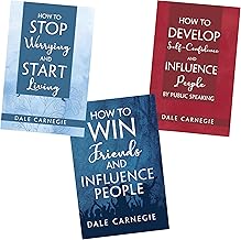 Pack of 3 Self Help Bookset for Adult - How to Win Friends and Influence People, Stop Worrying and Start Living, Develop Self Confidence and Influence People by Public Speaking