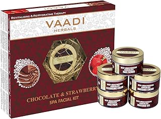 Vaadi Herbals Deep Moisturising Chocolate Spa Facial Kit with Strawberry Extract, 270g
