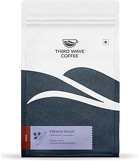 THIRD WAVE COFFEE ROASTERS French Roast 100% Arabica Coffee, 250 Gram Packet (Cold Brew/French Press)