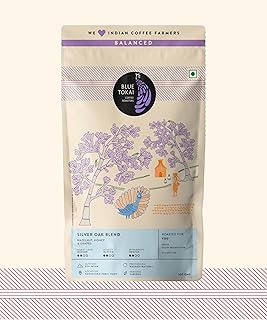 Blue Tokai Coffee Roasters Silver Oak Cafe Blend - Medium Roast | South Indian Filter Coffee 500g | Rich & Smooth Coffee Blend | 100% Arabica Beans | Specialty Coffee | Freshly Roasted Ground Coffee