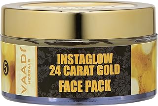 Vaadi Herbals 24 Carat Gold Face Pack, Vitamin E and Lemon Peel, 70g
