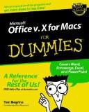 Microsoft Office V.10 For Macs For Dummies By Tom Negrino, PB ISBN13: 9780764516382 ISBN10: 764516388 for USD 47.53