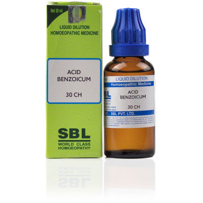 2 x SBL Acid Benzoicum 30 CH 30ml each - alldesineeds