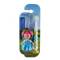Pack of 2 Aquawhite Aquaville Toothbrush With Doll Toy - Yellow (Soft Bristles) (1Pack)